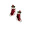 Candy Cane Christmas Stockings Sequin Applique/Patch Pack of 2